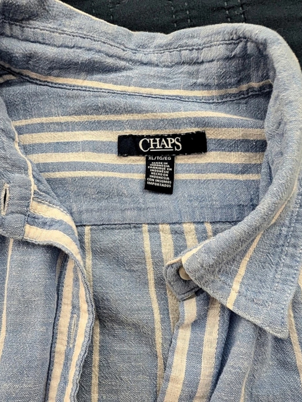 Chaps Striped Button Down - Picture 3 of 3